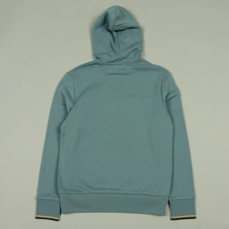 Fred Perry Tipped Hooded Sweatshirt - Ash Blue-2